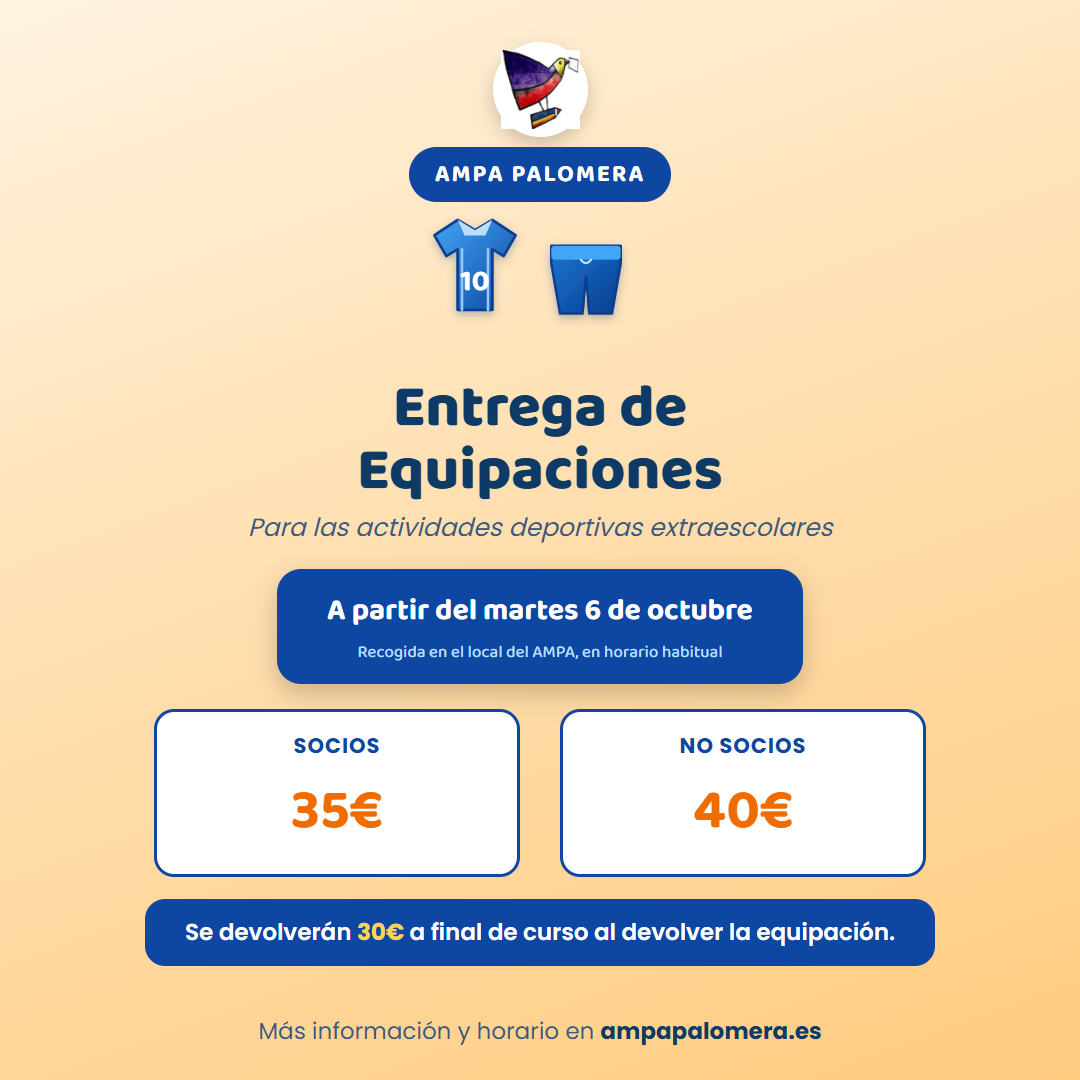 ENTREGA DE EQUIPACIONES